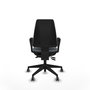 PIQUERAS Y CRESPO Chaise Elche Asynchrone Tissu Gris Base pyramidale noire