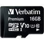 Verbatim MicroSDHC 16 Go Classe 10 avec adaptateur