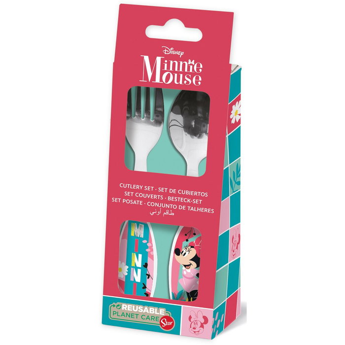 Licensing Ensemble de couverts 2 pcs elliptiques métalliques Minnie Licensing Ensemble de couverts 2 pcs elliptiques métalliques Minnie