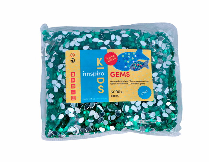 Innspiro Gemmes décoratives acryliques goutte vert 5x8mm 5000u. approx.