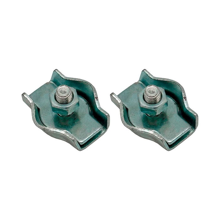 Edm Sujet-câble plat simple SJT03 en acier galvanisé, 2 unités Edm Sujet-câble plat simple SJT03 en acier galvanisé, 2 unités