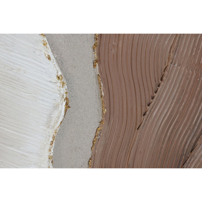 Toile Home ESPRIT Blanc Marron Abstrait Scandinave 50 x 3 x 100 cm (2 Unités)