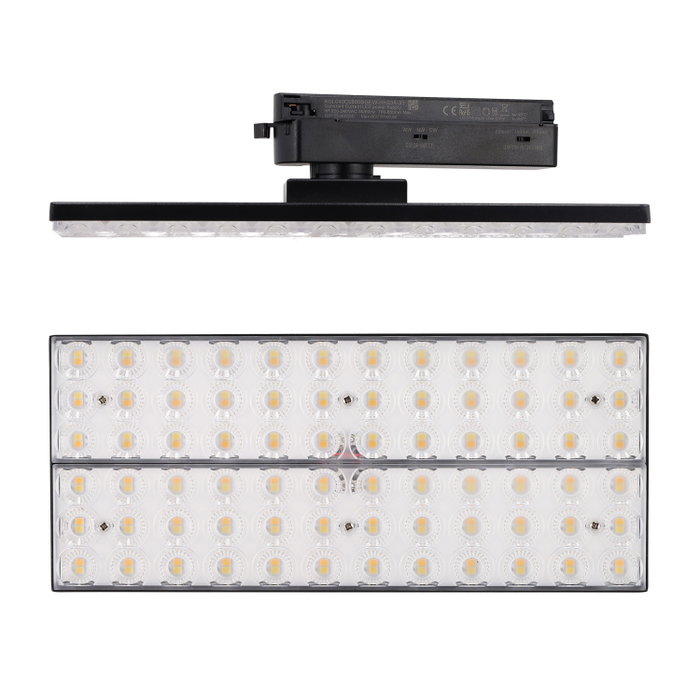 Projecteur sur rail LED 30 W CCT « Market » noir