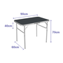 Marbueno SUMMER 10014G - Table pliante en aluminium gris 90x60x39/70 cm pour extérieur, jardin, camping