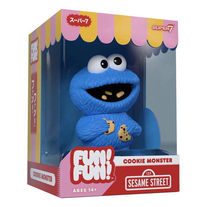 Super7 Figurine 1, Rue Sésame Cookie Monster FUN! FUN! Wave 02