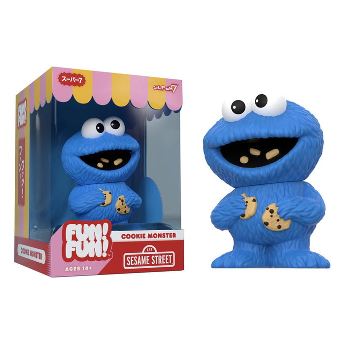 Super7 Figurine 1, Rue Sésame Cookie Monster FUN! FUN! Wave 02