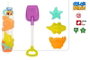 Color Baby - Pala de plage avec 3 moules en filet 39 cm - Modèles assortis