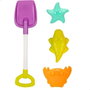 Color Baby - Pala de plage avec 3 moules en filet 39 cm - Modèles assortis