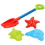 Color Baby - Pala de plage avec 3 moules en filet 39 cm - Modèles assortis