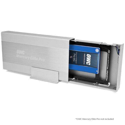 OWC AdaptaDrive Bracket Noir pour convertir un SSD ou disque dur 2.5" SATA en baie 3.5", aluminium, compatible SATA 1.5Gb/s, 3Gb/s et 6Gb/s