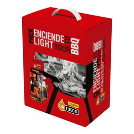 Flower Pack enciende tu barbacoa avec charbon de bois 2,5 kg et accessoires