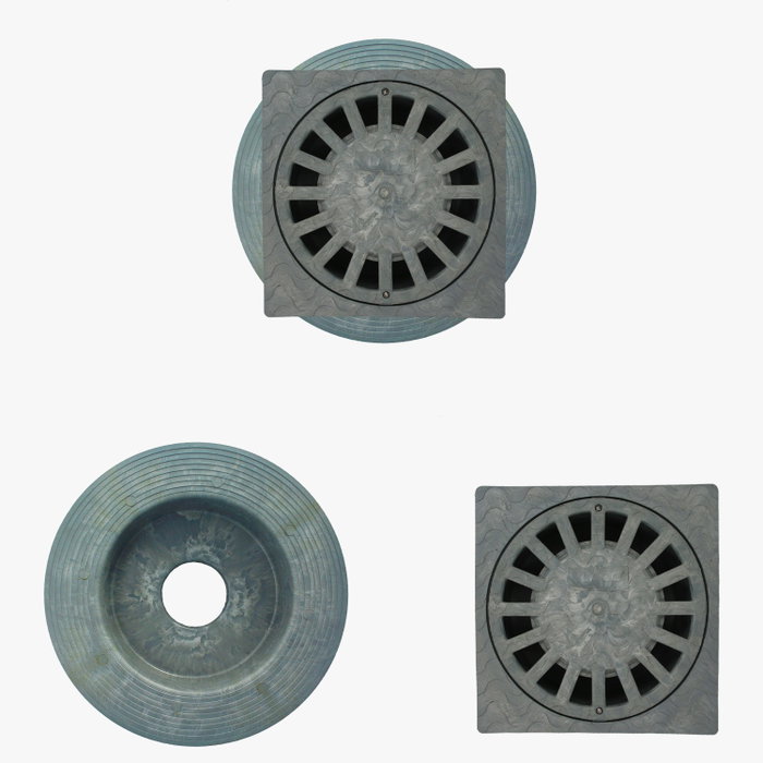ABRISA Caldereta Sifonique PVC 25x25 cm Sortie Verticale Ø 90-110 mm