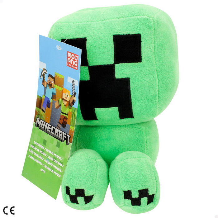 MOJANG STUDIOS Peluche tirelire Minecraft - Figurine en peluche Creeper - 20 cm