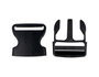 Innspiro Lot de 5 Broches Doubles en Plastique Noir 50 mm