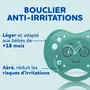 Dodie Sucette Anatomique en Silicone Réversible Anti-irritation Aérée - Lot de 3 - Bébé Ours - Pour Bébés de +18 mois - Sans BPA et S