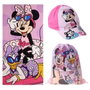 Minnie Mouse Ensemble Serviette, Sac et Casquette Rose