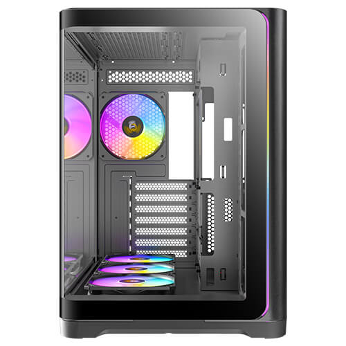 Antec C5 Curve Boîtier PC Gaming Mid Tower ARGB ATX Noir avec 4 Ventilateurs PWM, USB Type-C, Vitre Trempée Antec C5 Curve Boîtier PC Gaming Mid Tower ARGB ATX Noir avec 4 Ventilateurs PWM, USB Type-C, Vitre Trempée