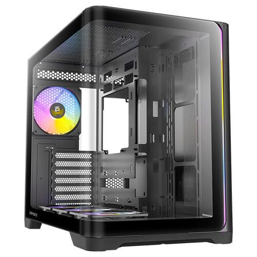 Antec C5 Curve Boîtier PC Gaming Mid Tower ARGB ATX Noir avec 4 Ventilateurs PWM, USB Type-C, Vitre Trempée Antec C5 Curve Boîtier PC Gaming Mid Tower ARGB ATX Noir avec 4 Ventilateurs PWM, USB Type-C, Vitre Trempée