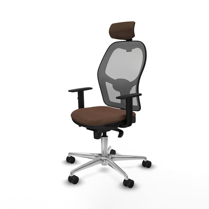 Piqueras y Crespo 1D086N2 Chaise de Bureau avec Appui-tête Gris et Brun foncé Piqueras y Crespo 1D086N2 Chaise de Bureau avec Appui-tête Gris et Brun foncé