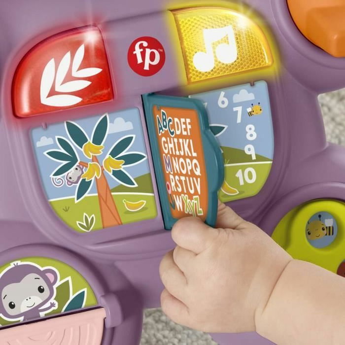 Fisher-Price Mon Trotteur Singe Violet - Musique, lumières et activités