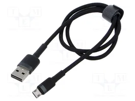 BASEUS Câble USB 2.0 High Speed 0,5m Textile Noir