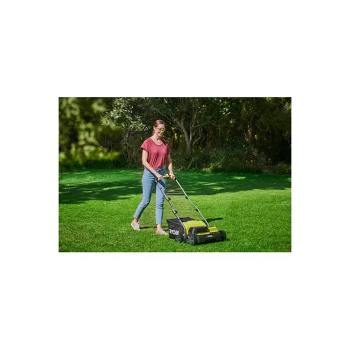 Ryobi Scarificateur Aérateur 2-en-1 sans Fil 18V Brushless Ø 35 cm - RY18SFX35A-240 avec 2 Batteries 4.0 Ah et Chargeur