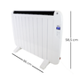 Yoevu Radiateur Électrique 1500W 10 Éléments WiFi Blanc - App, Alexa, Google Home, Programmateur, LCD