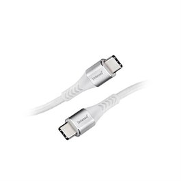 Intenso Câble USB-C vers USB-C 1.5m C315C Blanc Nylon Aluminium Charge Rapide 60W
