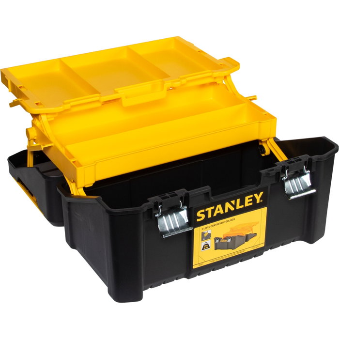 Stanley Boîte à outils cantilever Essential Noir et Jaune Stanley Boîte à outils cantilever Essential Noir et Jaune