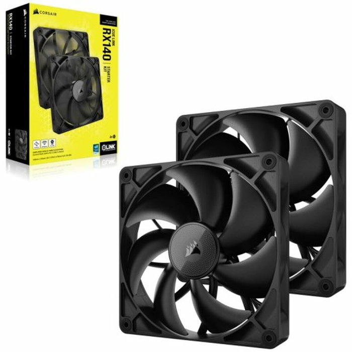Corsair Kit de démarrage ventilateurs PWM 140 mm iCUE LINK RX140 CO-9051012-WW, Noir