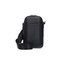 Piquadro Brief 2 Sac bandoulière en nylon et cuir noir