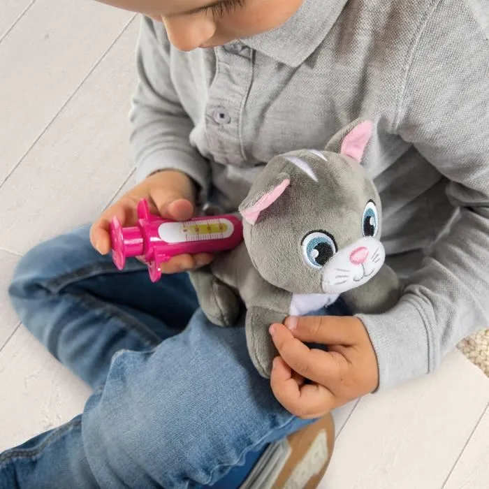 Smoby Chariot Vétérinaire avec Peluche Chaton Incluse, Jouet pour Enfants dès 3 Ans