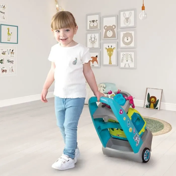 Smoby Chariot Vétérinaire avec Peluche Chaton Incluse, Jouet pour Enfants dès 3 Ans