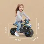 FALK Draisienne moto police - Porteur moto pour enfants 2-5 ans - Roues larges et guidon directionnel - Fabriqué en France - 40% plastique recyclé
