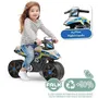 FALK Draisienne moto police - Porteur moto pour enfants 2-5 ans - Roues larges et guidon directionnel - Fabriqué en France - 40% plastique recyclé
