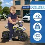 FALK Draisienne moto police - Porteur moto pour enfants 2-5 ans - Roues larges et guidon directionnel - Fabriqué en France - 40% plastique recyclé