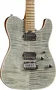 EKO Guitare électrique Tero 801 Musa Gris flamed avec vibrato – 6 cordes, arce flamed, micros YHL Marsbucker – Finition brillante