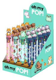 Karactermania Oh My Pop! stylo à bille 10 couleurs Mix - Présentoir (24)