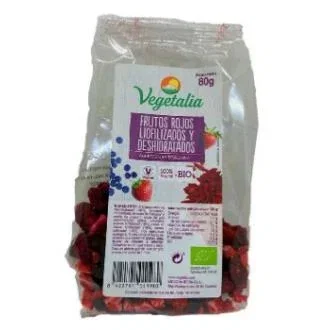 VEGETALIA Mix de Fruits Rouges Lyophilisés et Déshydratés 80g - Arômes de Baies et Fraises, Bio VEGETALIA Mix de Fruits Rouges Lyophilisés et Déshydratés 80g - Arômes de Baies et Fraises, Bio