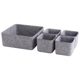 Day Ensemble de 5 paniers de rangement en feutre gris