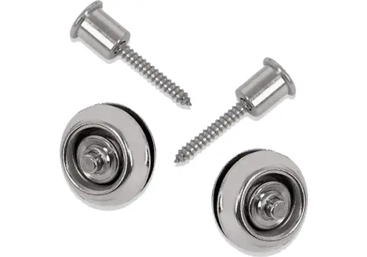 DUNLOP Straplok® Flush Mount Bouton de Sangle (Paire) - Nickel DUNLOP Straplok® Flush Mount Bouton de Sangle (Paire) - Nickel