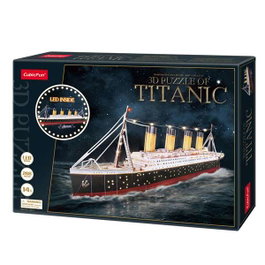 World Brands Puzzle Titanic avec lumière LED, 266 pièces