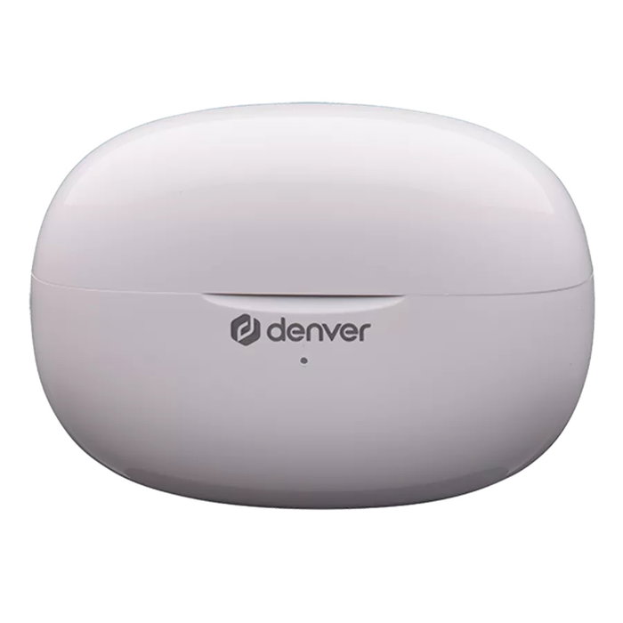Denver TWE-49ENC Écouteurs Bluetooth Blanc avec réduction de bruit ENC, autonomie 6,5h, étui de charge Denver TWE-49ENC Écouteurs Bluetooth Blanc avec réduction de bruit ENC, autonomie 6,5h, étui de charge
