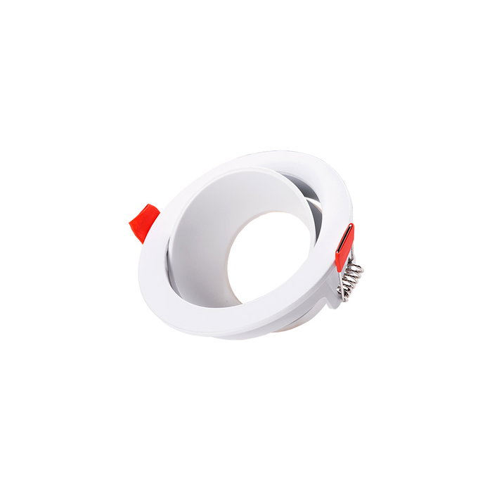Downlight Rond GU10 Sans Douille ni Ampoule - Blanc - Anneau Encastré pour LED Downlight Rond GU10 Sans Douille ni Ampoule - Blanc - Anneau Encastré pour LED