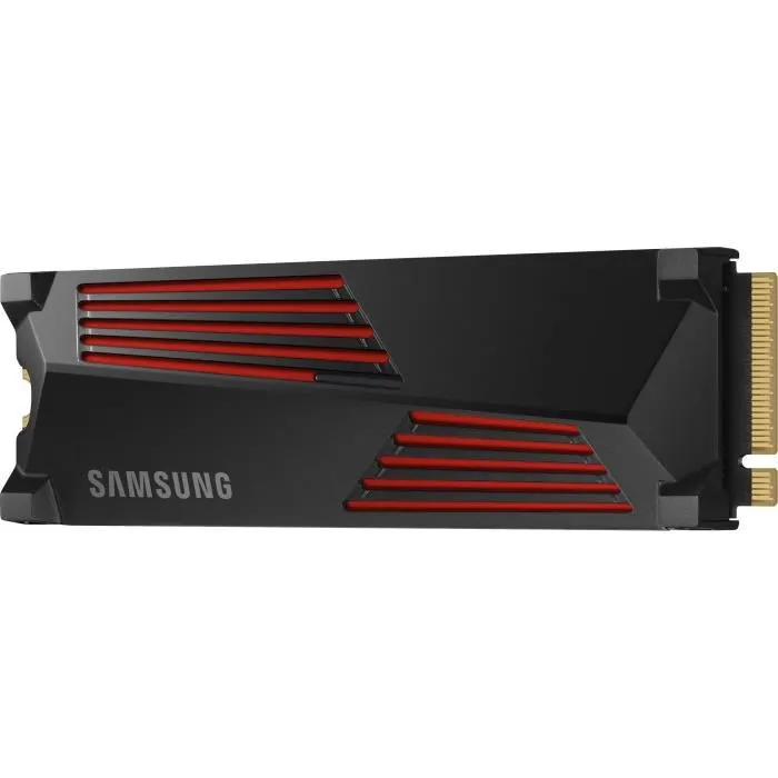 Samsung SSD 990 PRO 1 To MZ-V9P1T0GW, Interne NVMe avec dissipateur thermique et RGB, Performances extrêmes pour PC et PS5, DirectStorage