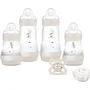 MAM - Coffret Naissance - 4 Biberons Anti-Colique Easy Start (160ml & 260ml), 1 Sucette, 1 Boîte Doseuse de Lait - Sable