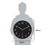 TFA Horloge murale XL radio-pilotée 60.3545.01 avec cadre en métal