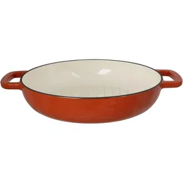 Cosy & Trendy Poêle à grill Fontestic, Fonte émaillée, Ø28 cm, Rouille