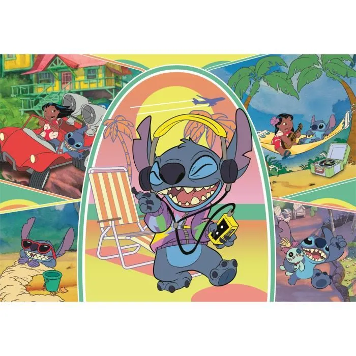 Clementoni - Puzzle Stitch 180 Pièces Super - Dès 3 Ans - 48,5 x 33,5 cm - Dessins Animés - Pour Enfants