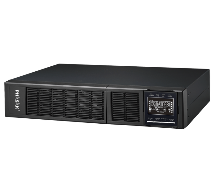Phasak SAI UPS 10000VA Rack Pro Online Monophasé 9301 avec écran LCD Phasak SAI UPS 10000VA Rack Pro Online Monophasé 9301 avec écran LCD